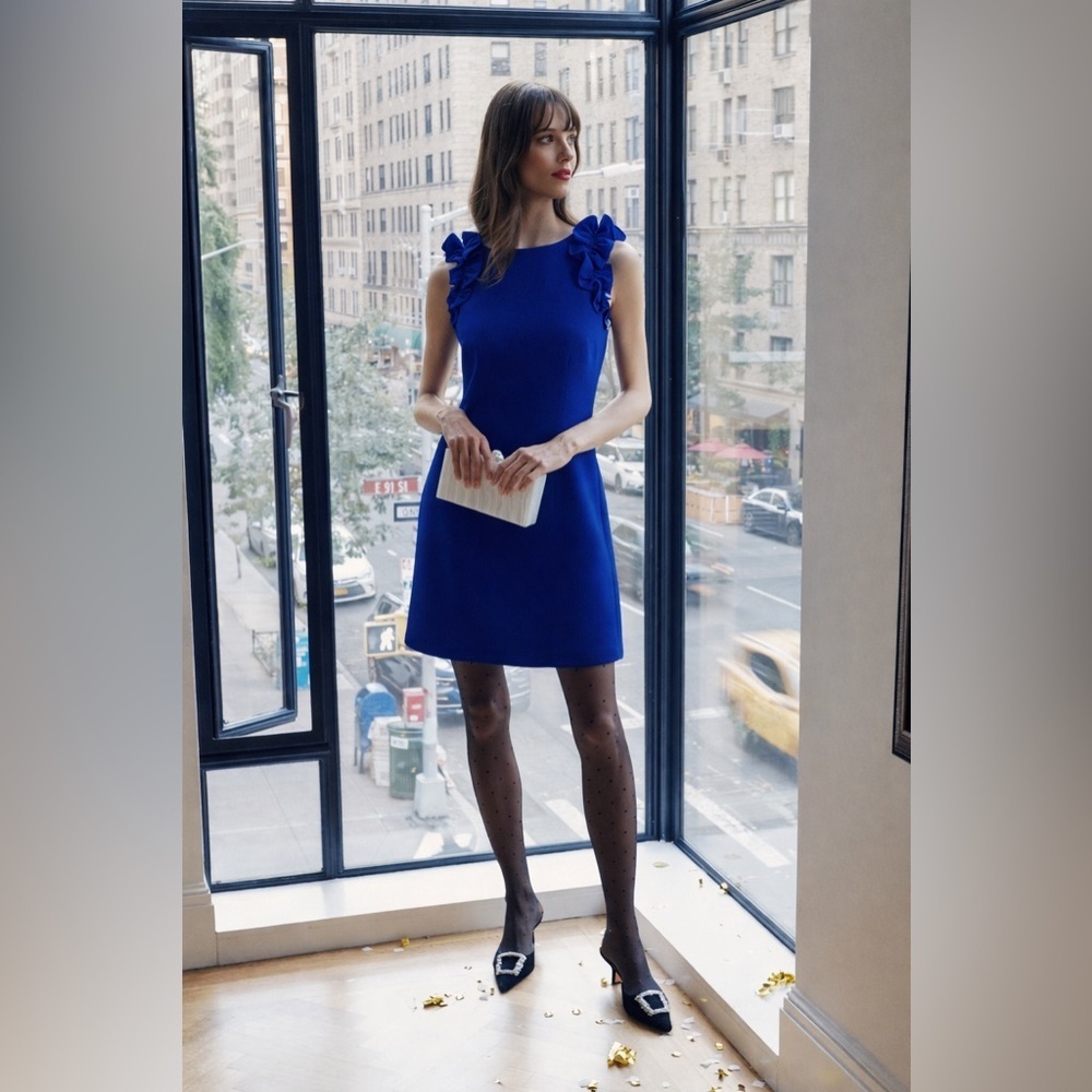 Chelsea28 Cobalt Blue A Line Shift Dress 8 M